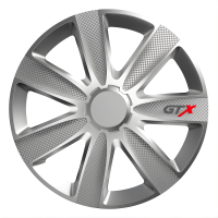Kołpak samochodowy Carbon GTX Silver 17 cali srebrny uniwersalny 1 szt.