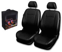 Pokrowce samochodowe kia rio Comfort eko-skóra czarne fotele przednie 1+1