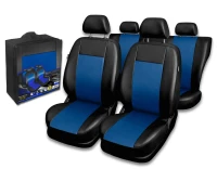 Pokrowce samochodowe audi a8 Comfort eko-skóra niebieskie