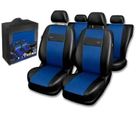 Pokrowce samochodowe vw tiguan X-Line eko-skóra niebieskie