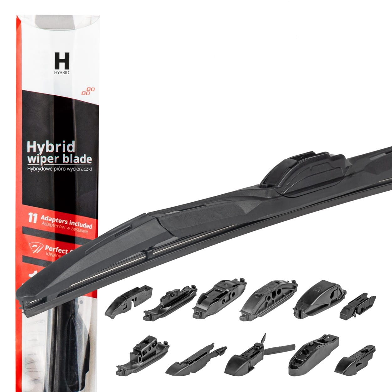 Pióro wycieraczki AMiO Hybrid multiconnect 650mm/26'' 11 adapterów
