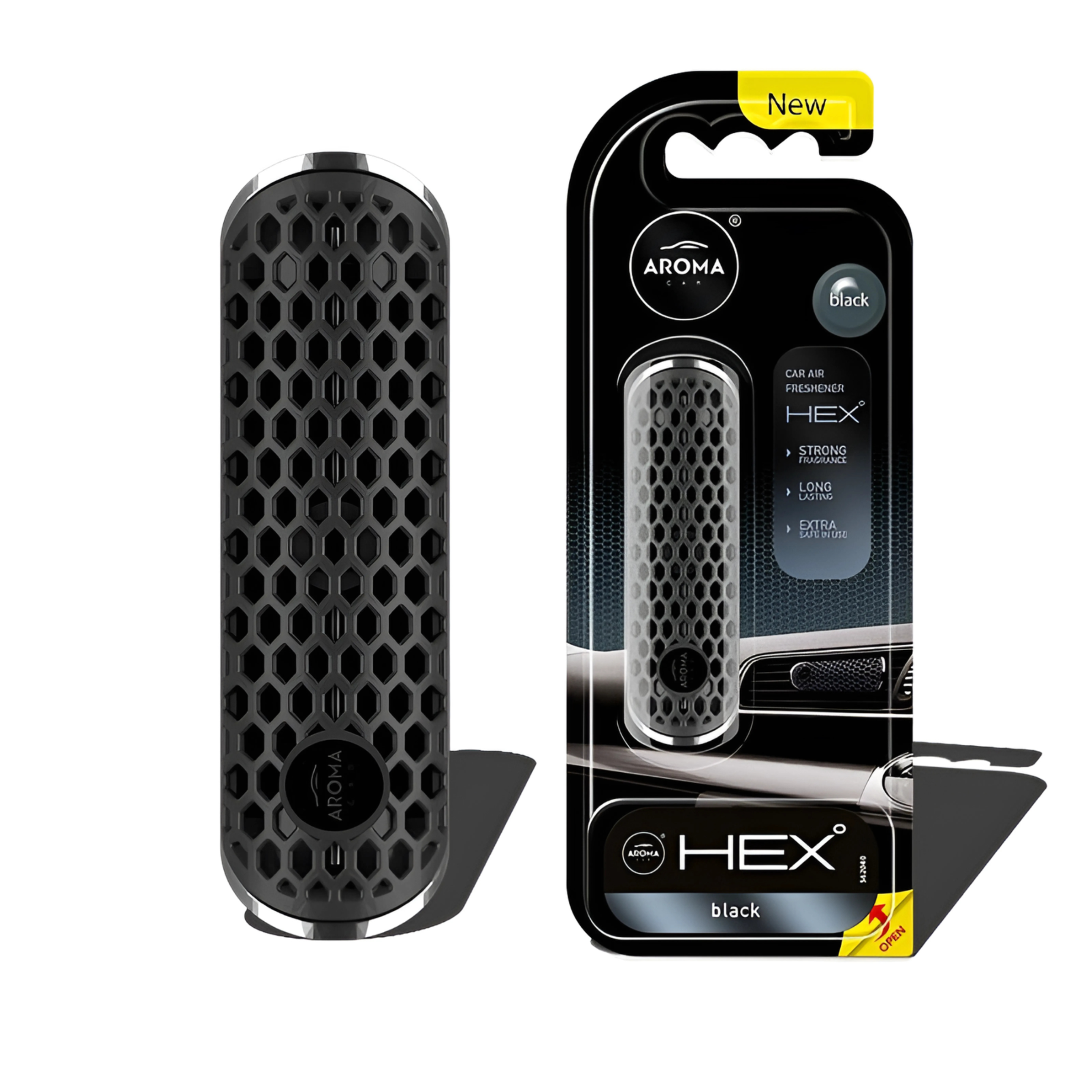 Odświeżacz powietrza Aroma Fancy Shapes Polymer HEX Black