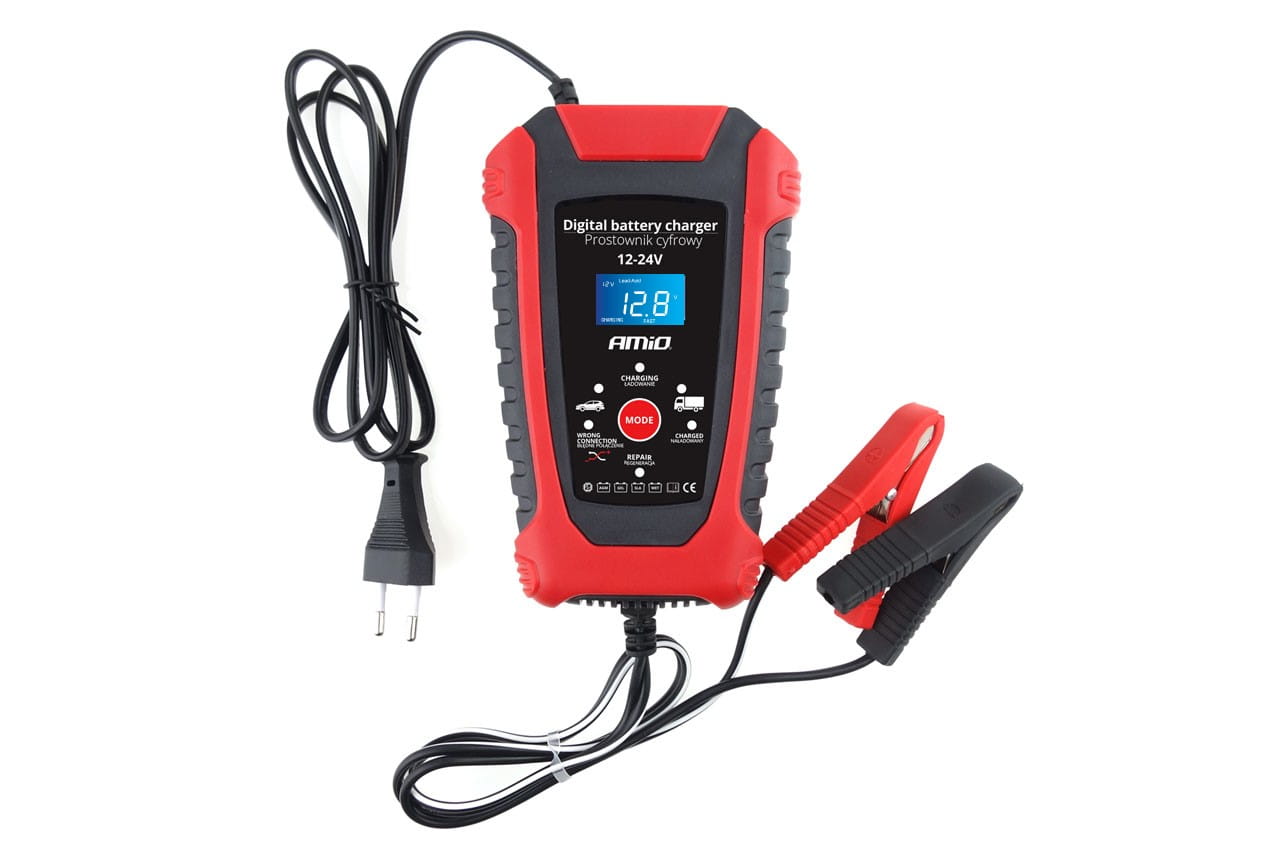 Prostownik automatyczny AMiO cyfrowy 6V/12V - 2A/6A – DBC-02
