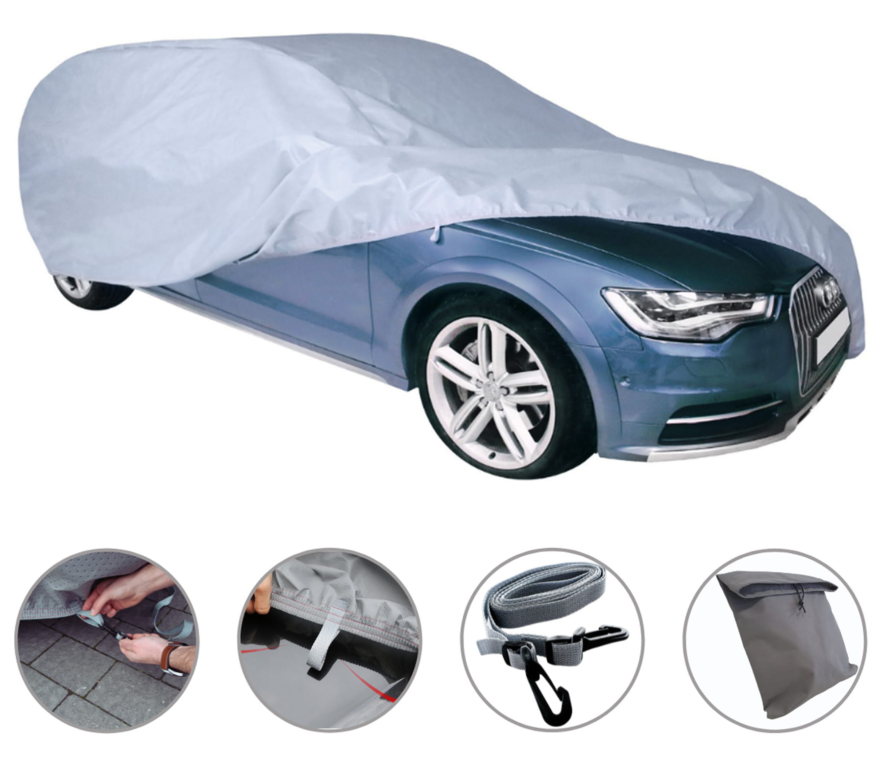 Pokrowiec na samochód cupra leon II sportstourer premium 3-warstwy + pasy