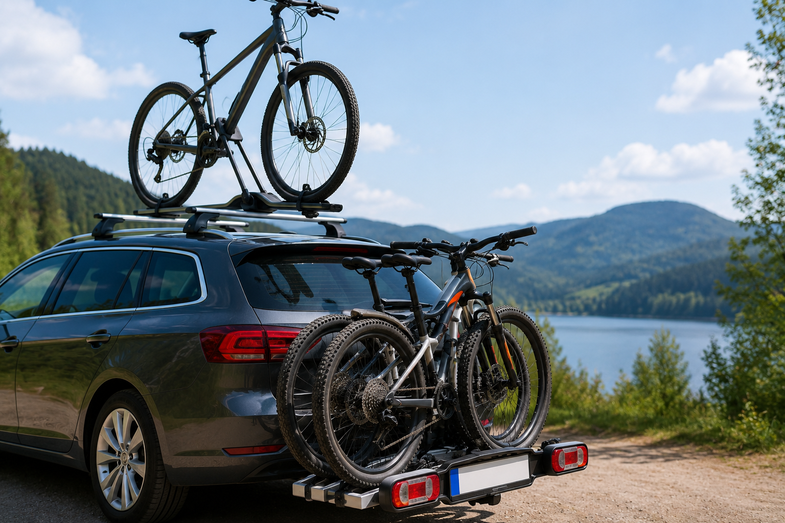 Transport rowerów samochodem – uchwyt na dach, na klapę czy platforma na hak?